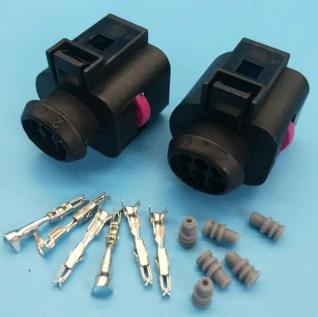 10 2 шт. 1,5 мм автомобиль connectorThrottle тела Пигтейл-подключение Plug 1J0973713 15 см провода - Название цвета: 10