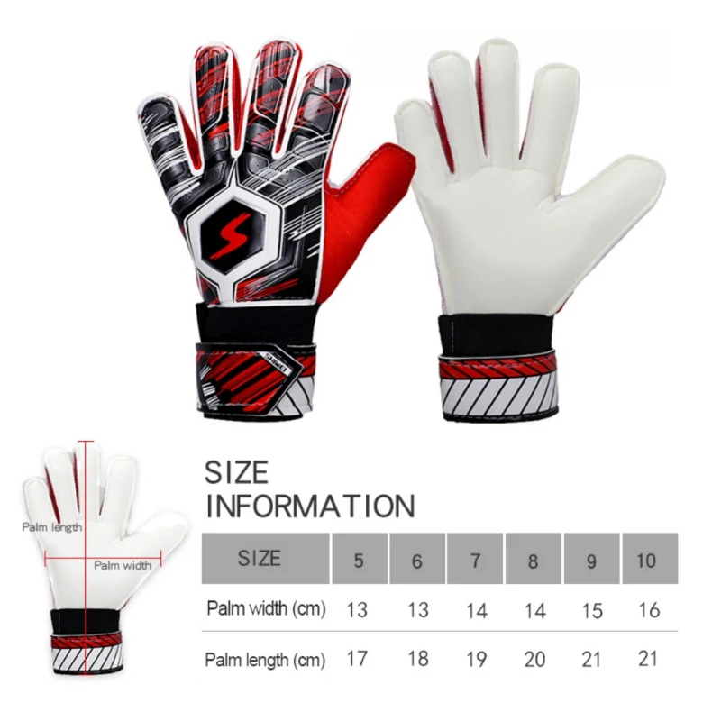Футбольные защитные перчатки, латексные детские мужские футбольные перчатки, профессиональные взрослые Вратарские тренировочные безопасные перчатки