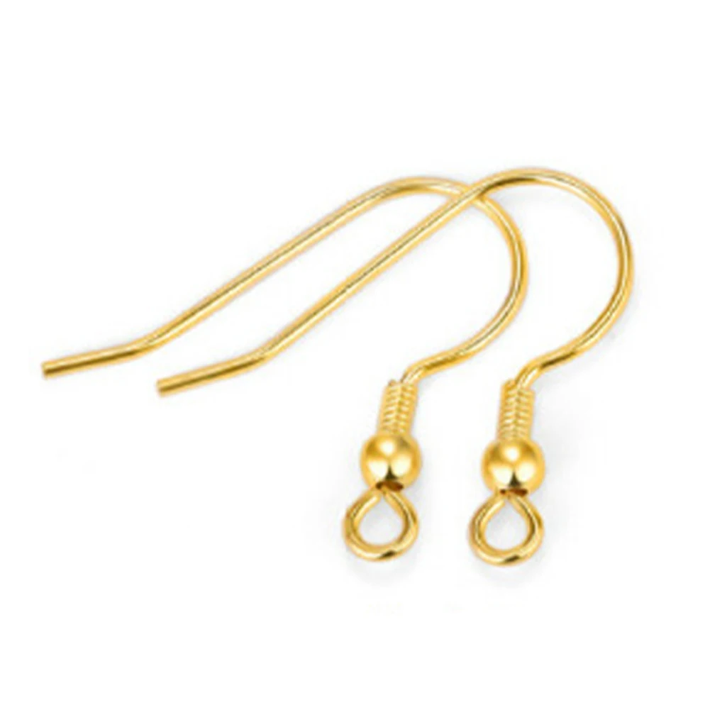 

210pcs/pack Metal Making Fashion Ear Wire Gold DIY Jewelry Clasps Electroplating Earring Hooks Components Silver Fish Dangle