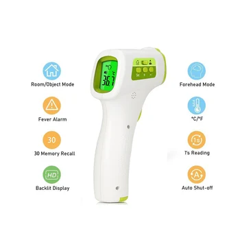 

Infrared Thermometer Non-Contact Forehead Thermometer Gun Tricolor Backlight Digital Display Temperature Measuring Tool For Baby