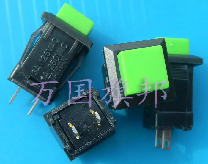 Бесплатная доставка. Кнопка переключения переключатель 13 мм * 11 зеленой площади