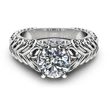 

Luxury Lines Cross Shape Wedding Ring for Woman Sliver Twist Classical Cubic Zirconia Girl Crystals Jewelry Couple Gift Rings