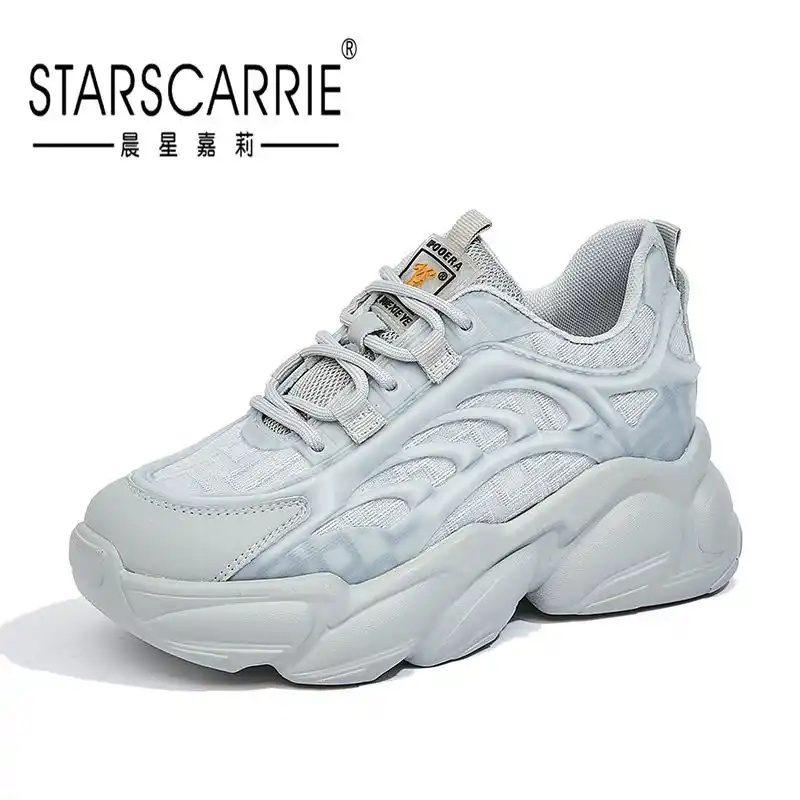 春21小型流行父の靴女性の韓国語バージョンネット赤と同じ厚さの底の内側高さの女性のスポーツ靴 レディースヴァルカナイズシューズ Aliexpress