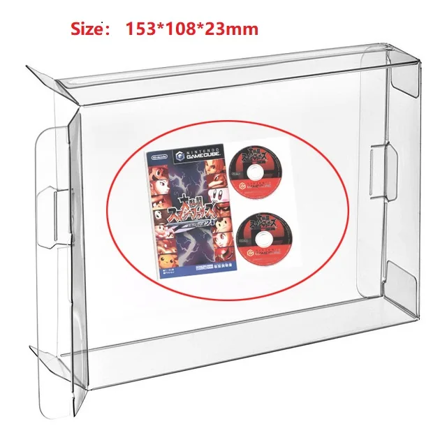 H 10 шт. Carts Clear CIB игровая Коробка Чехол защитный рукав для NGC Gamecube двойной диск DVD защитные элементы ящиков японская версия