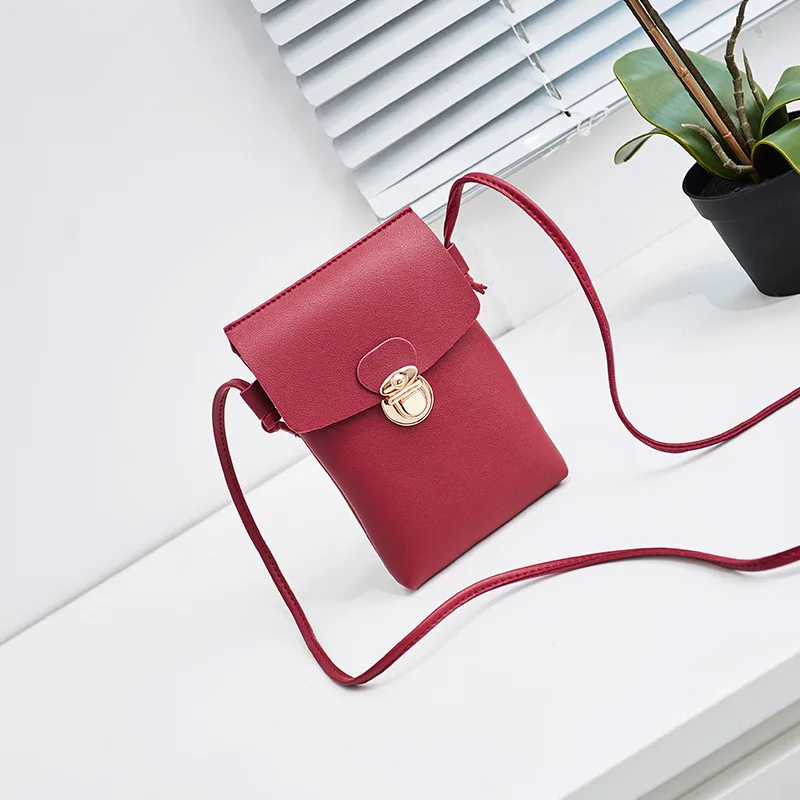 

2020 Mobile Phone Bag Mini Oblique Phone Bag Korean-style Classic Versatile Women's Large Multi-functional