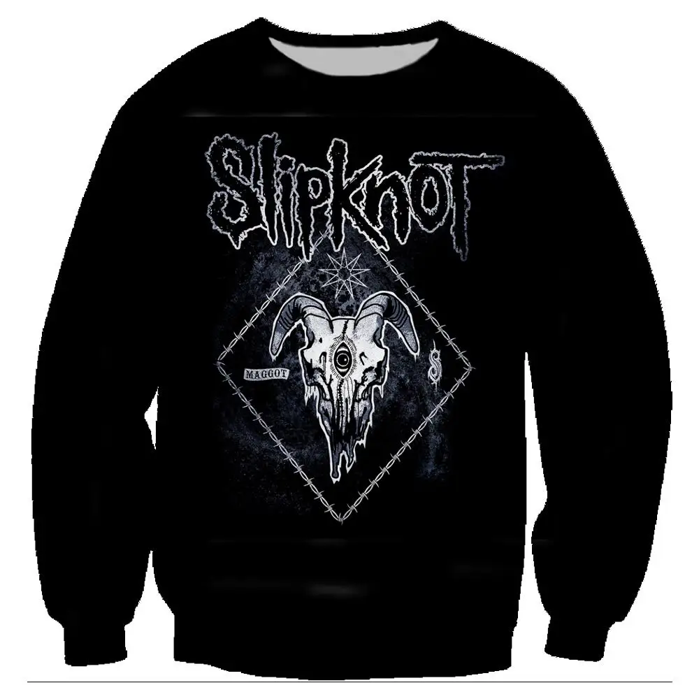 Slipknot Harajuku рок толстовки 3D печать унисекс пуловер толстовки с длинным рукавом Crewneck уличная толстовка одежда Sudaderas