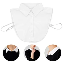 Colar apontado acessório da roupa do colar destacável das camisas de algodão