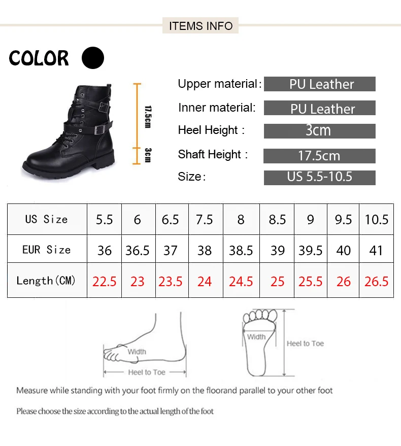 Botas de media caña de cuero para mujer, cinturones Encaje Vintage, botas  de moto estilo gótico Punk, botas de combate negras para Otoño e Invierno -  AliExpress Calzado