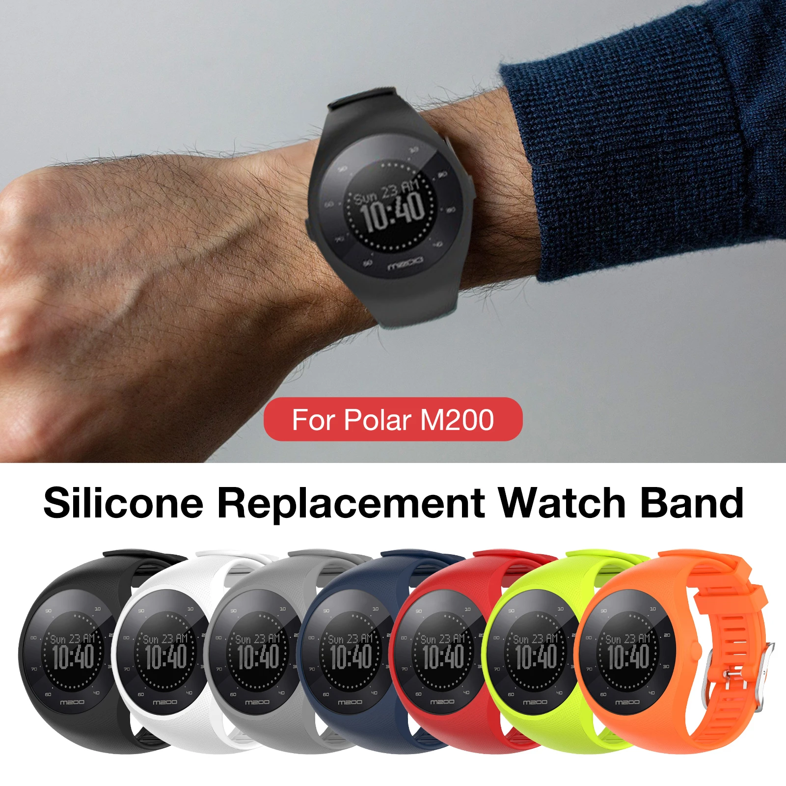 Sport Silicone Wristband Straps For Polar M200 GPS Sports Smartwatch  Replacement Watchband Bracelet With Tool Watch Strap Bands|Smart  Accessories| - AliExpress