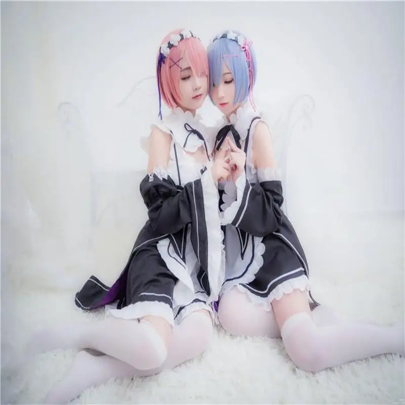 Аниме Re:zero Kara Hajimeru Isekai Seikatsu жизнь в другом мире ОЗУ Rem Косплэй костюм платье