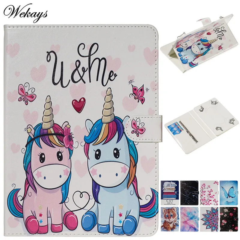 Wekays 7 &quotУниверсальный чехол мультяшный кожаный для Samsung Amazon MediaPad ASUS 0 дюймов Чехол