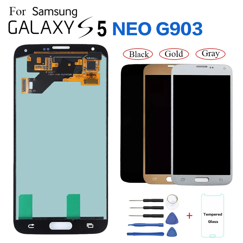 Супер AMOLED для samsung S5 NEO G903 ЖК-дисплей сенсорный экран G903F ЖК-экран дигитайзер