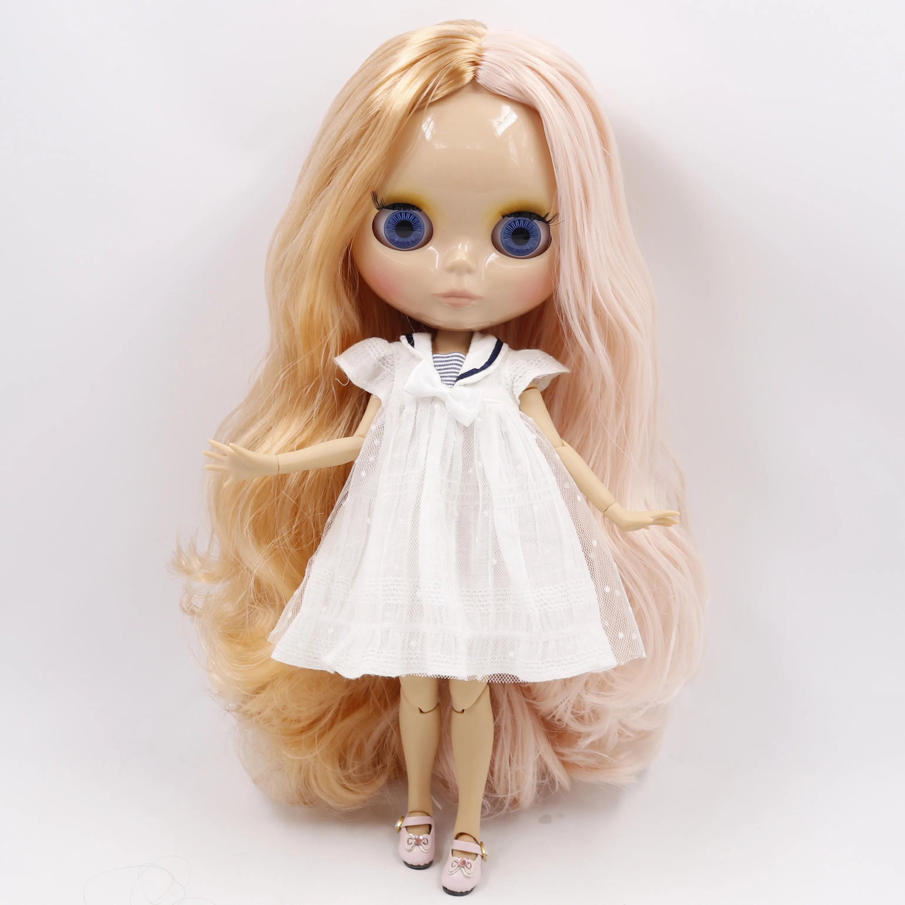 DBS bjd ICY blyth doll white black dark skin joint body glassy matte face Can Changed Makeup and Dress DIY special 1/6 - 5