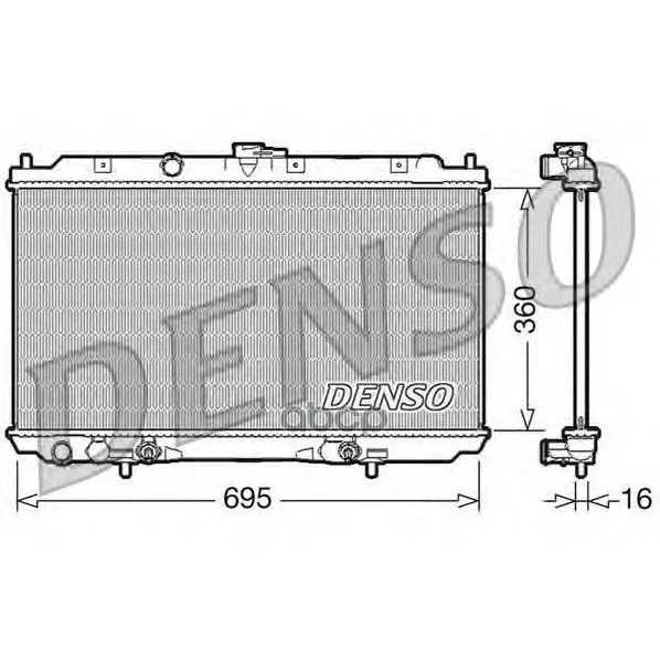 Радиатор Системы Охлаждения Nissan: Primera / Almera Denso арт. DRM46024