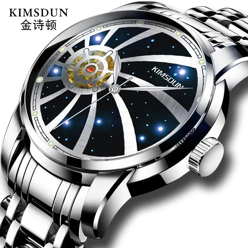 

New fashion trend starry sky dial cutout automatic watch men's mechanical watch waterproof men's Watch