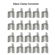 Зажим соединитель 40 шт. для углеродистой нагревательной пленки теплый пол медное покрытие Серебряные Зажимы аксессуары