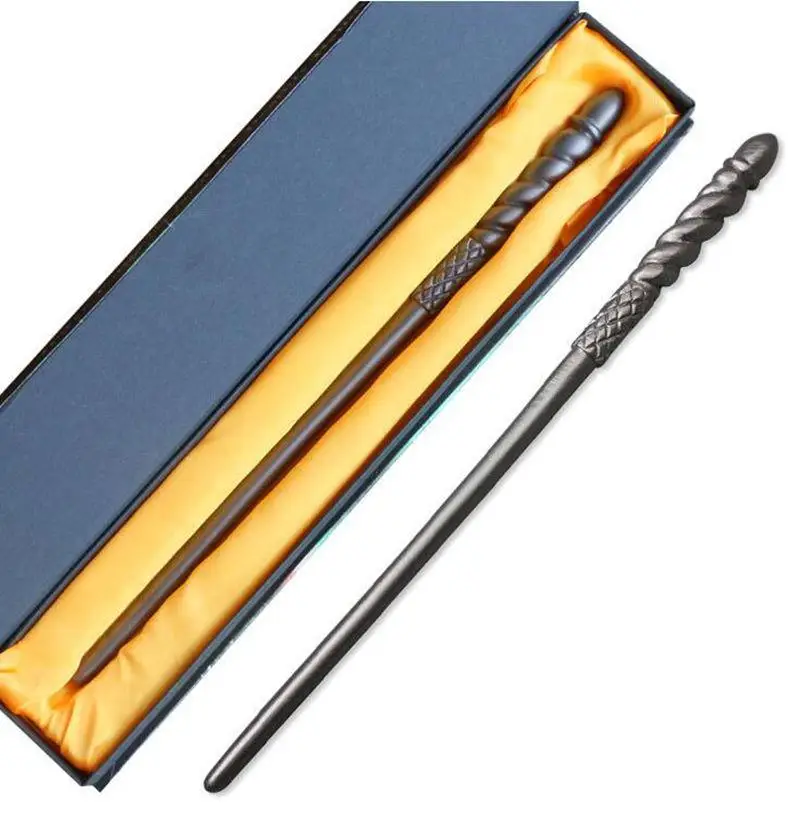 Colsplay potter Wand Волшебный металл/Железный сердечник старая волшебная палочка элегантная лента упаковка подарочной коробки - Цвет: Коричневый