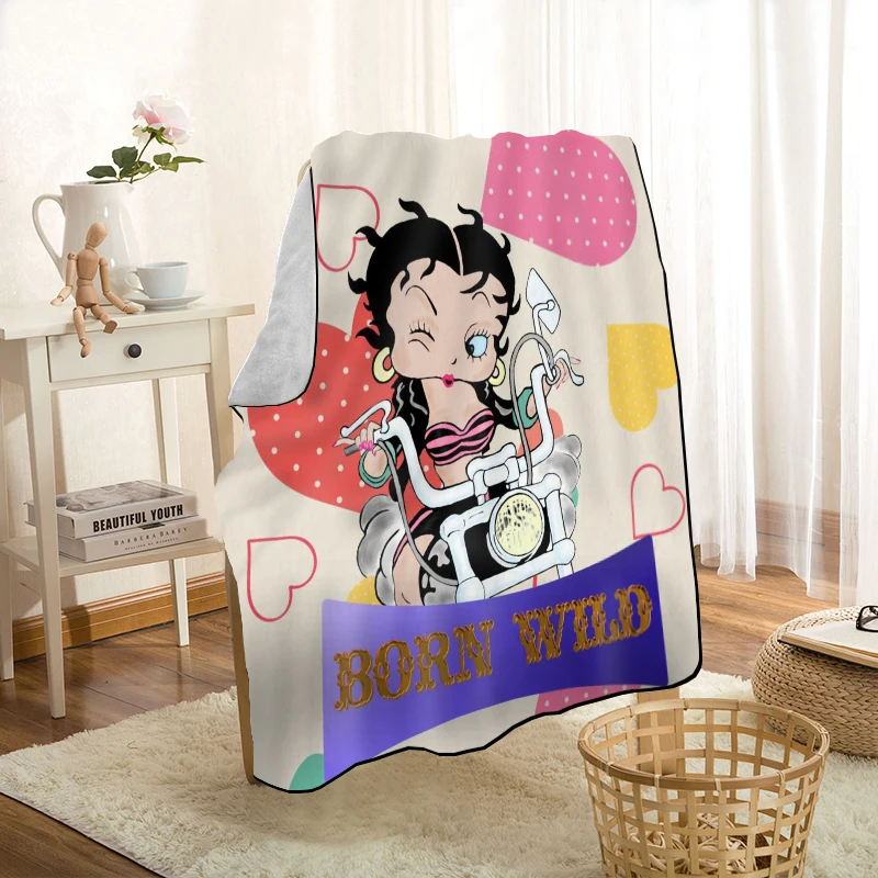 Индивидуальные Betty Boop прекрасный аниме пледы одеяло одеяла на заказ для дивана/кровати/автомобиля портативный 3D одеяло для детей дома - Цвет: 9