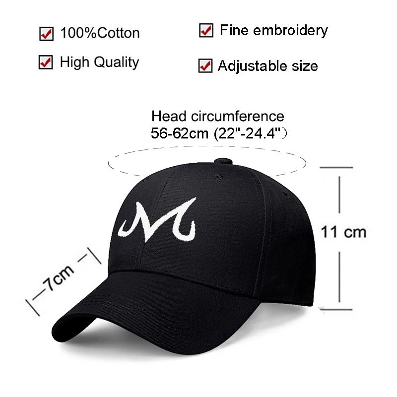 Новая высококачественная брендовая Кепка Majin Buu Snapback хлопковая бейсболка для