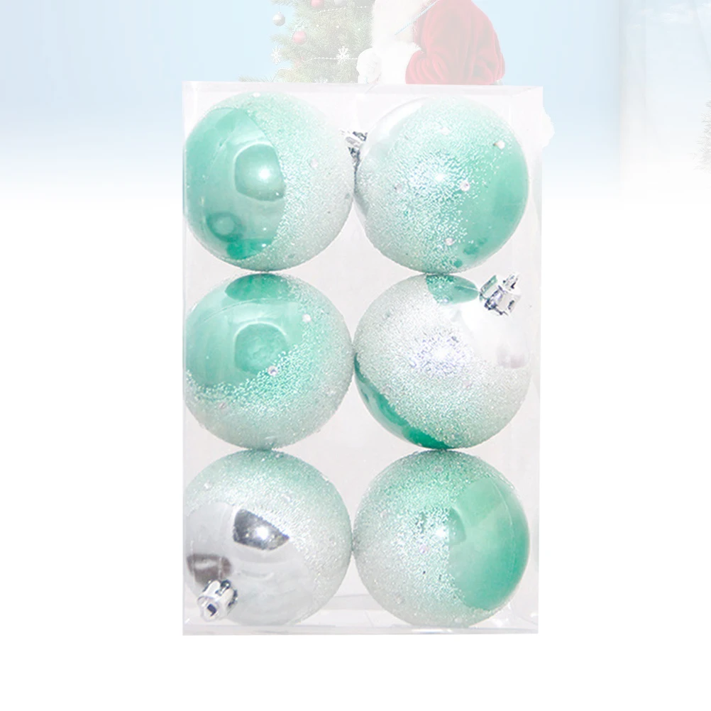 6 шт. Рождественский шар красивый разный подвесной 7 см орнамент кулон синие Рождественские шары для рождественской елки подвесной шар для дома