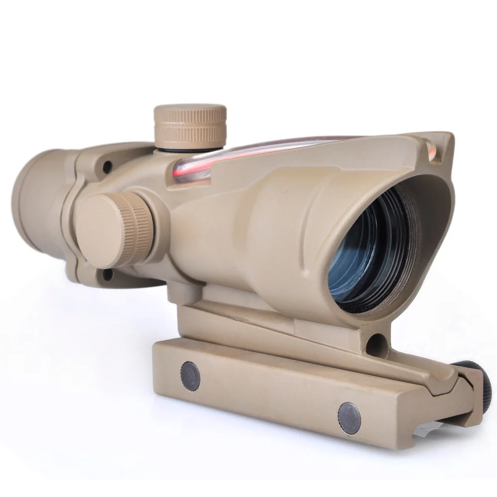 ACOG 4x32 прицел оптика прицел красный волокно оптический прицел дуэль с подсветкой AirRiflescope оружие телескоп прицел для дробовика