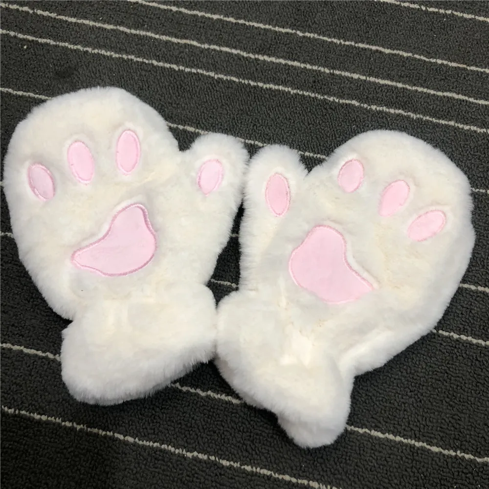 White gloves Новая дизайнерская детская бархатная шапка, зимняя теплая шапочка с ушками медведя, Детская ветрозащитная шапка, шарф для девочек и мальчиков, s - Цвет: White gloves