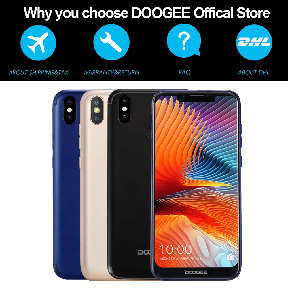 Смартфон DOOGEE BL5500 Lite U Notch экран 6 19 дюйма четырёхъядерный процессор MTK6739 2 Гб ОЗУ 16