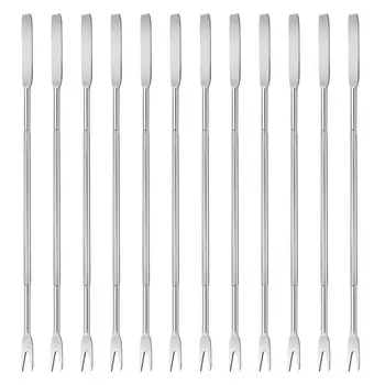 

12PCS Seafood Forks Stainless Steel Practical Useful Lobster Fork Seafood Tool Shellfish Pick for Kitchen Home Picnic