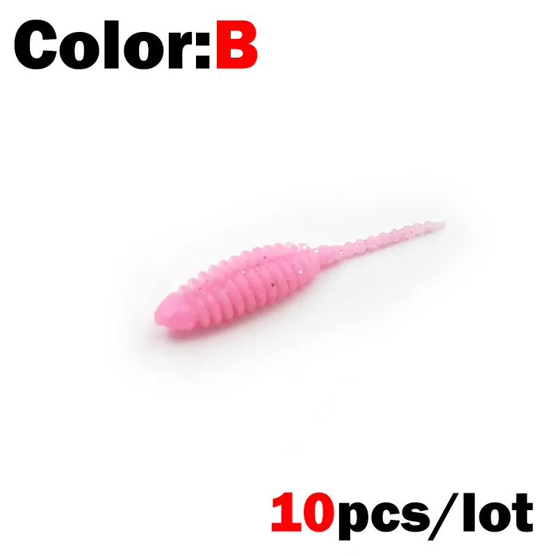 10pcs/lot Beetle Baits 3.5cm 1.1g Rockfishing Soft Rubber Worm Fishing Lures