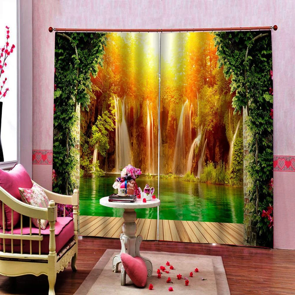 3D Curtain Forest Scenery Window Curtains Drapes for Living Room Home Decor 3D Curtain Forest Scenery Window Curtains Drapes for Living Room Home Decor