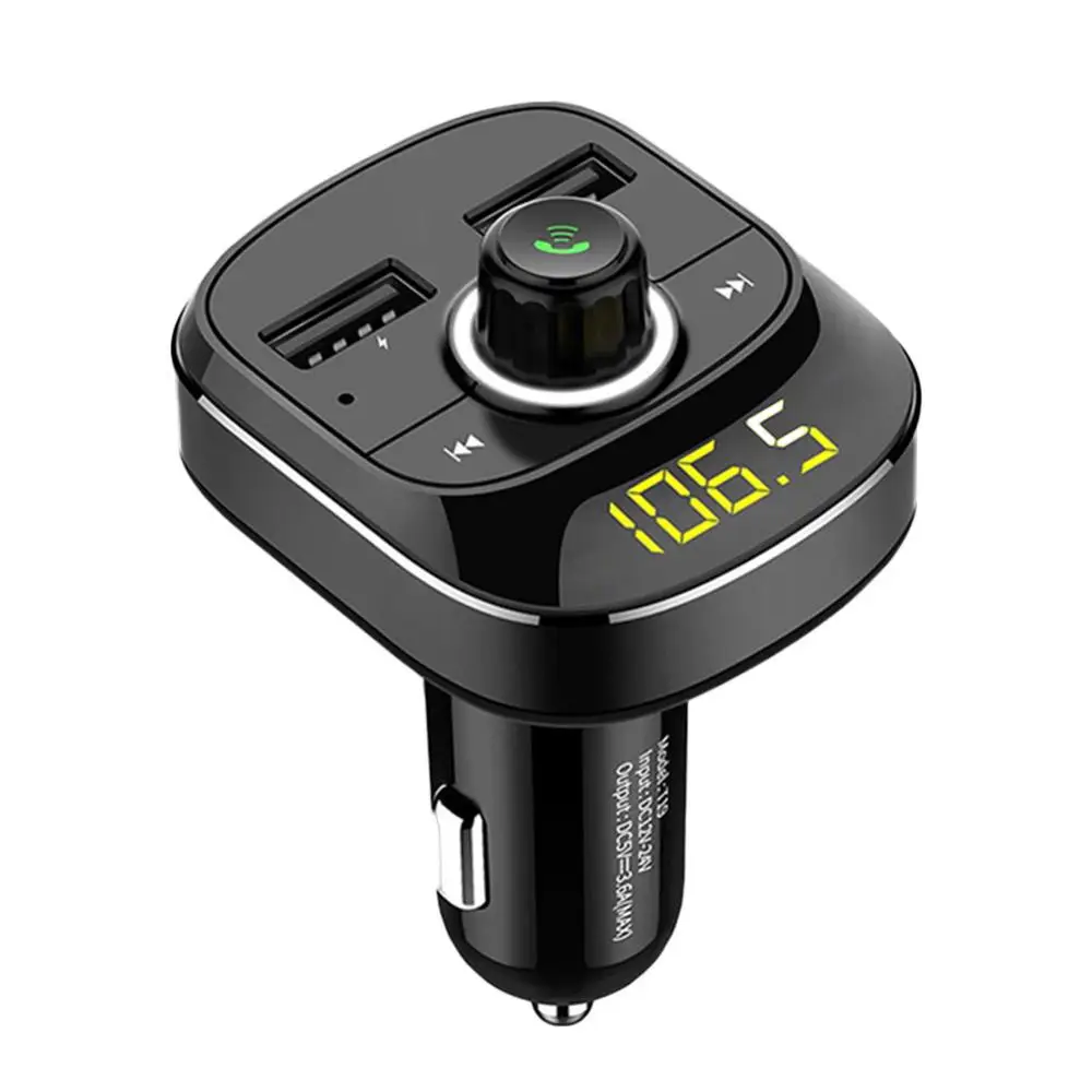 

Car MP3 Player FM Transmitter Bluetooth Handsfree Car Kit Music Player FM Modulator 3.1A Dual USB Type-c Charger Support TF Card