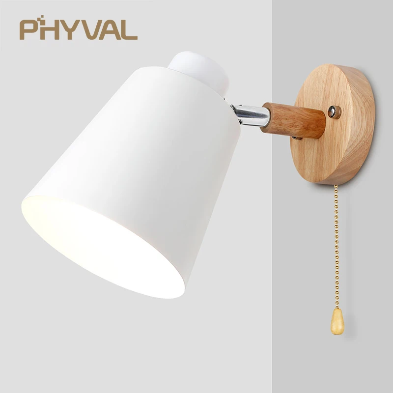 Kaufen Wand Lampen Mit Schalter Nacht Wand Licht Moderne Wand Leuchte Nordic Für Schlafzimmer Makronen 6 Farbe Lenkung Kopf E27 85  285V