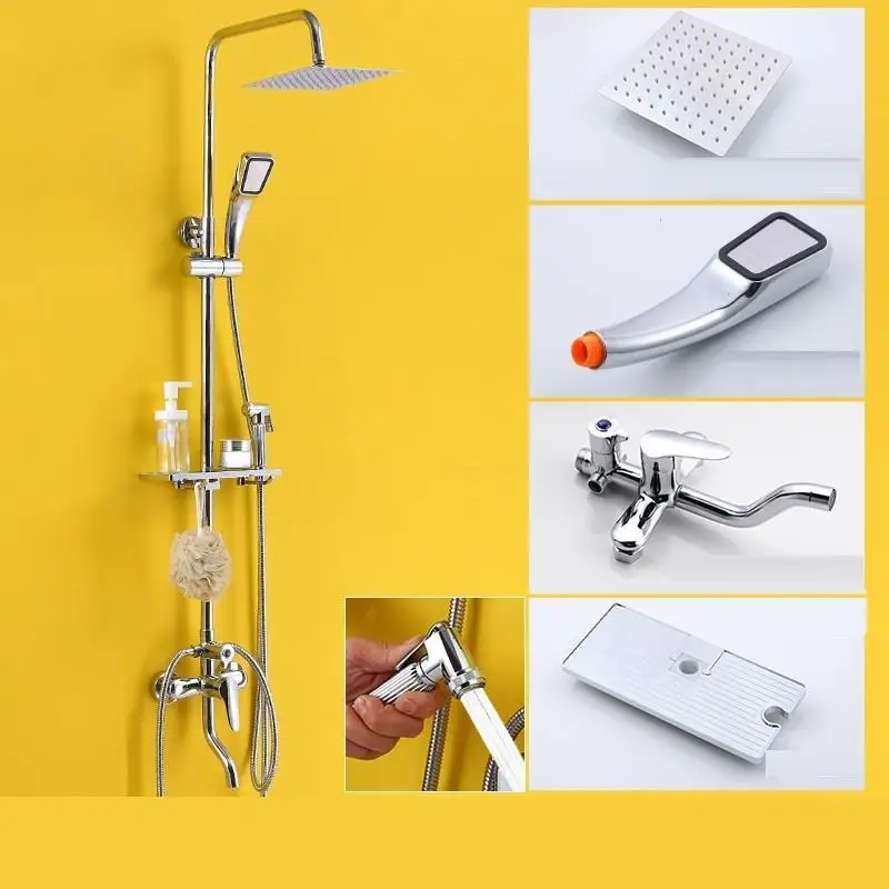 Набор для душа Banheiro Lavabo Electronica Dusche timna Ducha Doucheset panel Colonne De Regadera Preto Eletrico Douche Chuveiro - Цвет: Version O