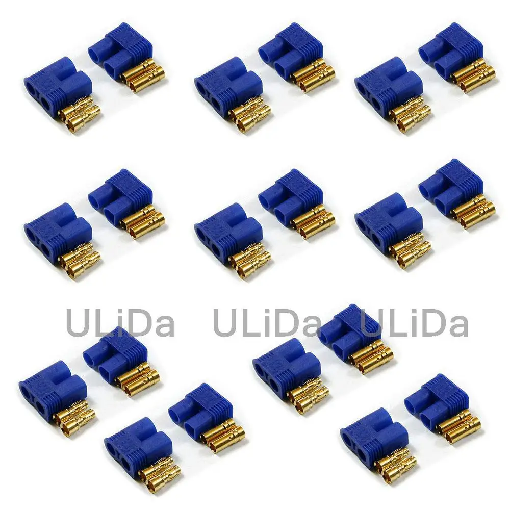 EC3x10 10 PAIR Male /& Female RC EC3 Lipo Battery Connector Gold Bullet Plug