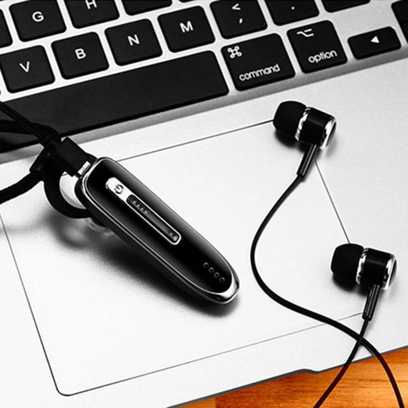 Necklace Bluetooth Earphone Wireless Headset Handsfree Earhook Sports Headphone with Microphone Stereo Neckband Earclips