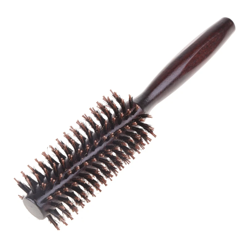 6 Types Straight Twill Hair Comb Natural Boar Bristle Rolling Brush Round Barrel Blowing Curling DIY Hairdressing Styling Tool 4