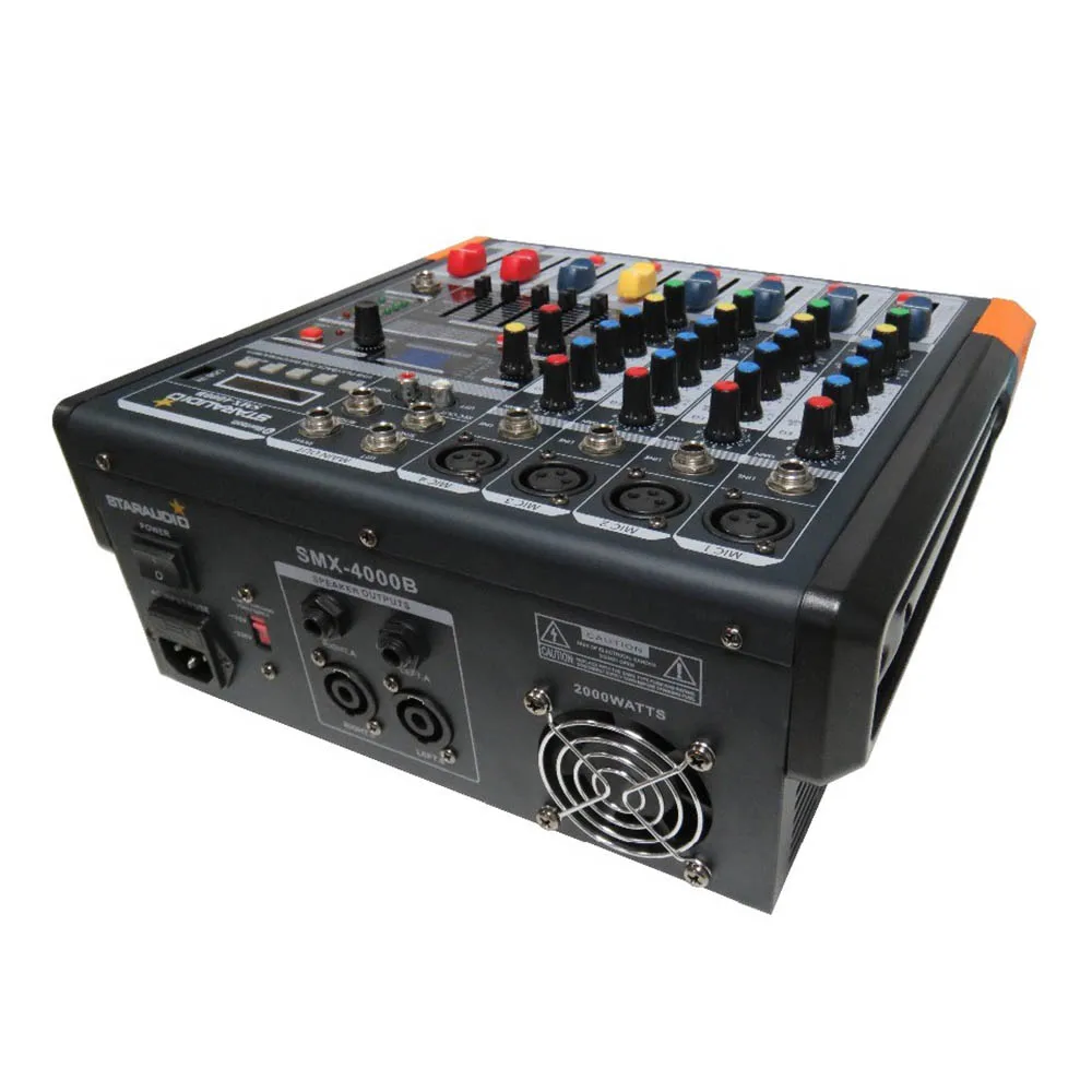 4ch powered mixer system mixing 