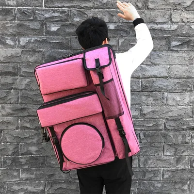 pink Сумка для рисования Корейская большая емкость 4K художественная сумка для рисованной доски художественные инструменты Портативный художественный тест эскиз художника сумка инструмент для искусства - Цвет: pink