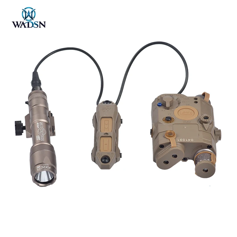 WADSN Softair LA-5C UHP VER-зеленый/ИК лазер+ M600C тактический фонарик+ страйкбол двойной дистанционный переключатель M600 Охота оружейные Наборы