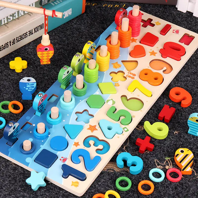 Математические Игрушки Деревянные Монтессори Обучающие Детские развивающие игрушки для детей деревянные дошкольные игрушки для детей Обучающие Монтессори