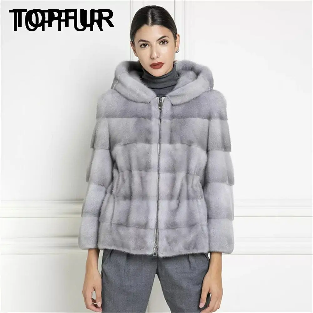 Женская зимняя куртка из натуральной кожи женская шуба натурального меха норки с