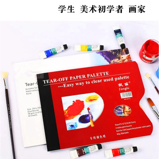 A4/8K Disposable Tear Off Paper Palette Watercolor Paint Palette Paper Pad  For Artist Acrylic Oil