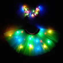 Светильник; детская одежда для девочек; блестящая юбка-пачка со звездами; Светодиодный; Праздничная юбка-пачка принцессы; фатиновая юбка-американка; детская балетная одежда; светодиодный танцевальный костюм