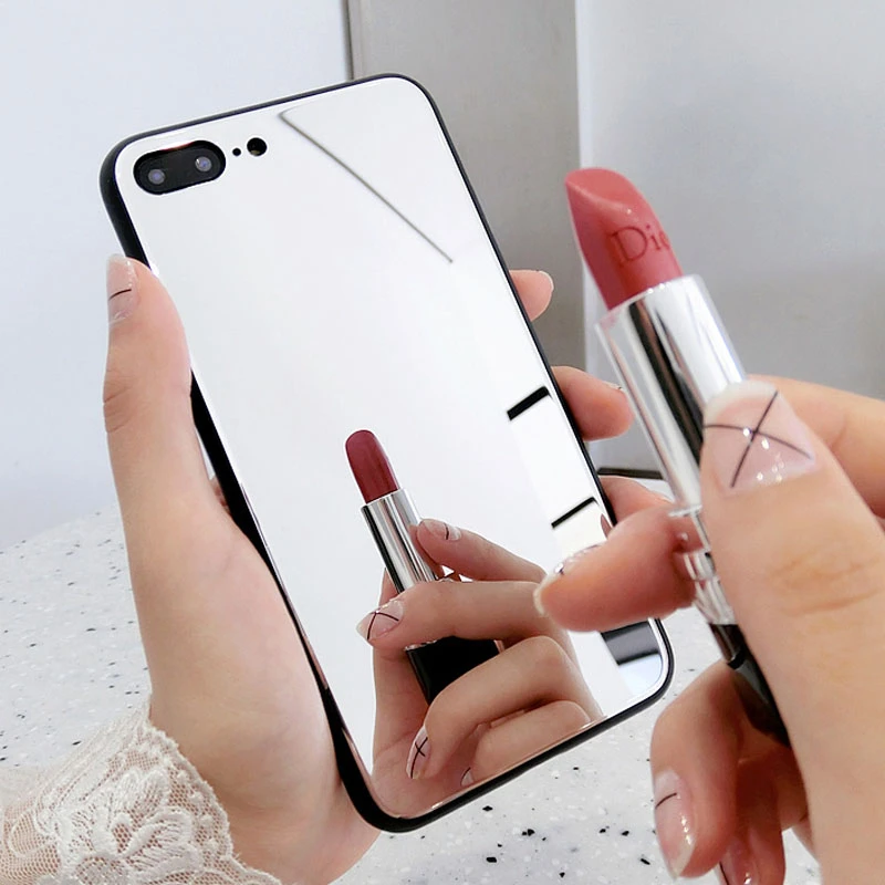 Мягкий силиконовый зеркальный чехол для iPhone 11 pro max XR XS Max X полностью закрывающие