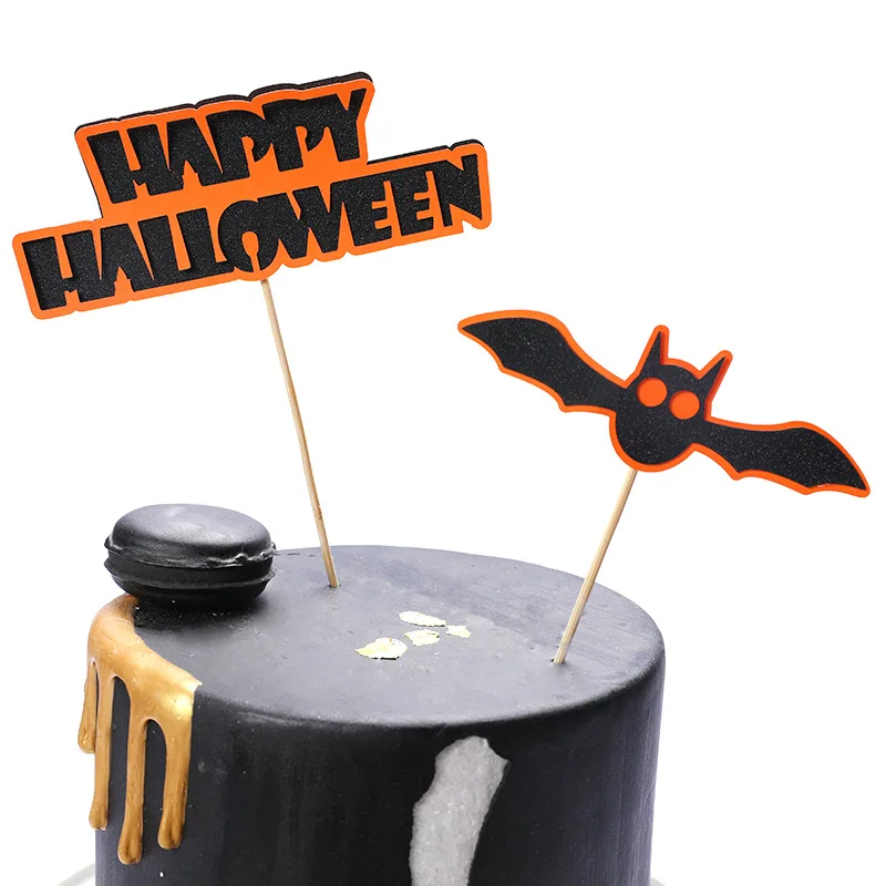 Украшение для торта на Хэллоуин, карта, черный замок, флаг Бэтмена, тыква, ведьма, торт, десерт, украшение, товары для дня рождения - Цвет: I