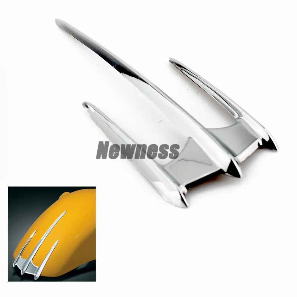 Chrome Motorcycle Fairing Triceptor Fender Accent Trim Case for Yamaha XVS650 XV1100 V-Star Honda VTX1300 VTX1800 02-08 | Автомобили и