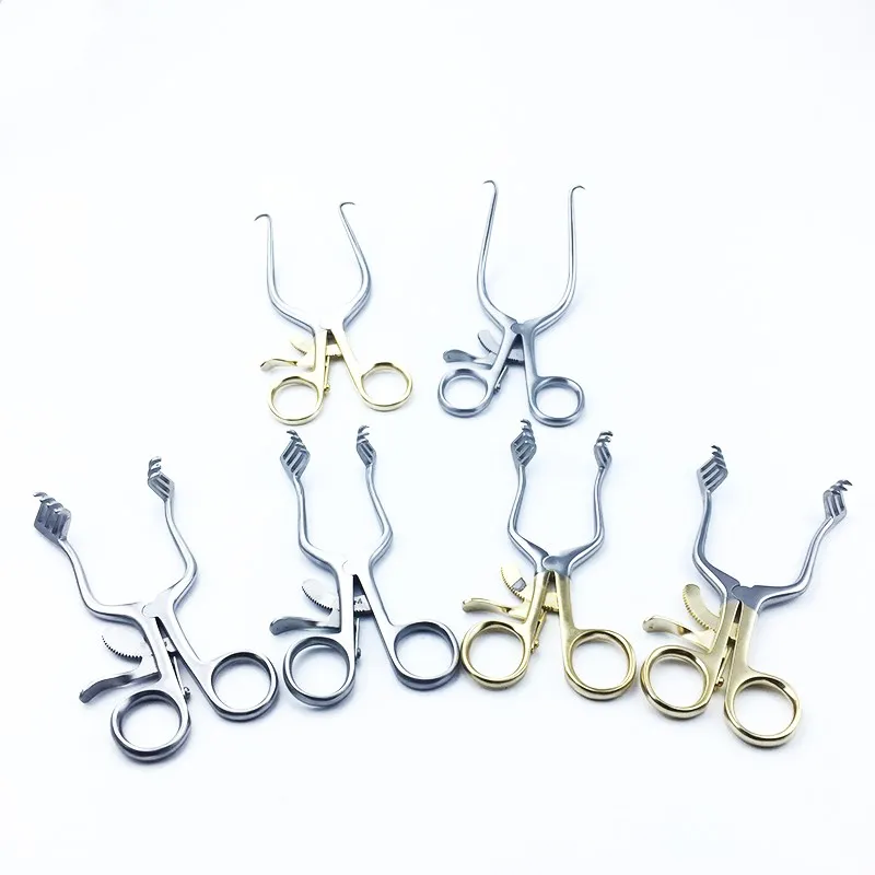 Weitlaner-Retractor de acero inoxidable, Retractor de autoretención, punta redonda/punta Romo, instrumentos quirúrgicos para veterinaria