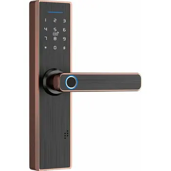 

X1 smart indoor wooden door fingerprint lock Double tongue Low battery reminder Virtual password Anti-voyeur
