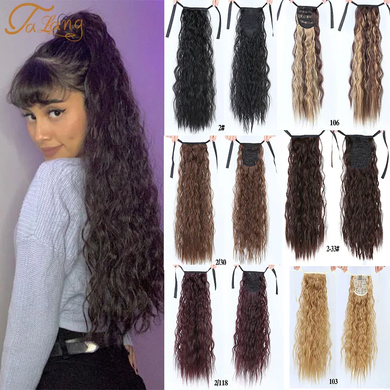 

TALANG Ponytail Extensions Tie Up Ponytail Clip in Hair Extensions Hairpiece Binding Pony Tail Extension for Girl Lady Woman