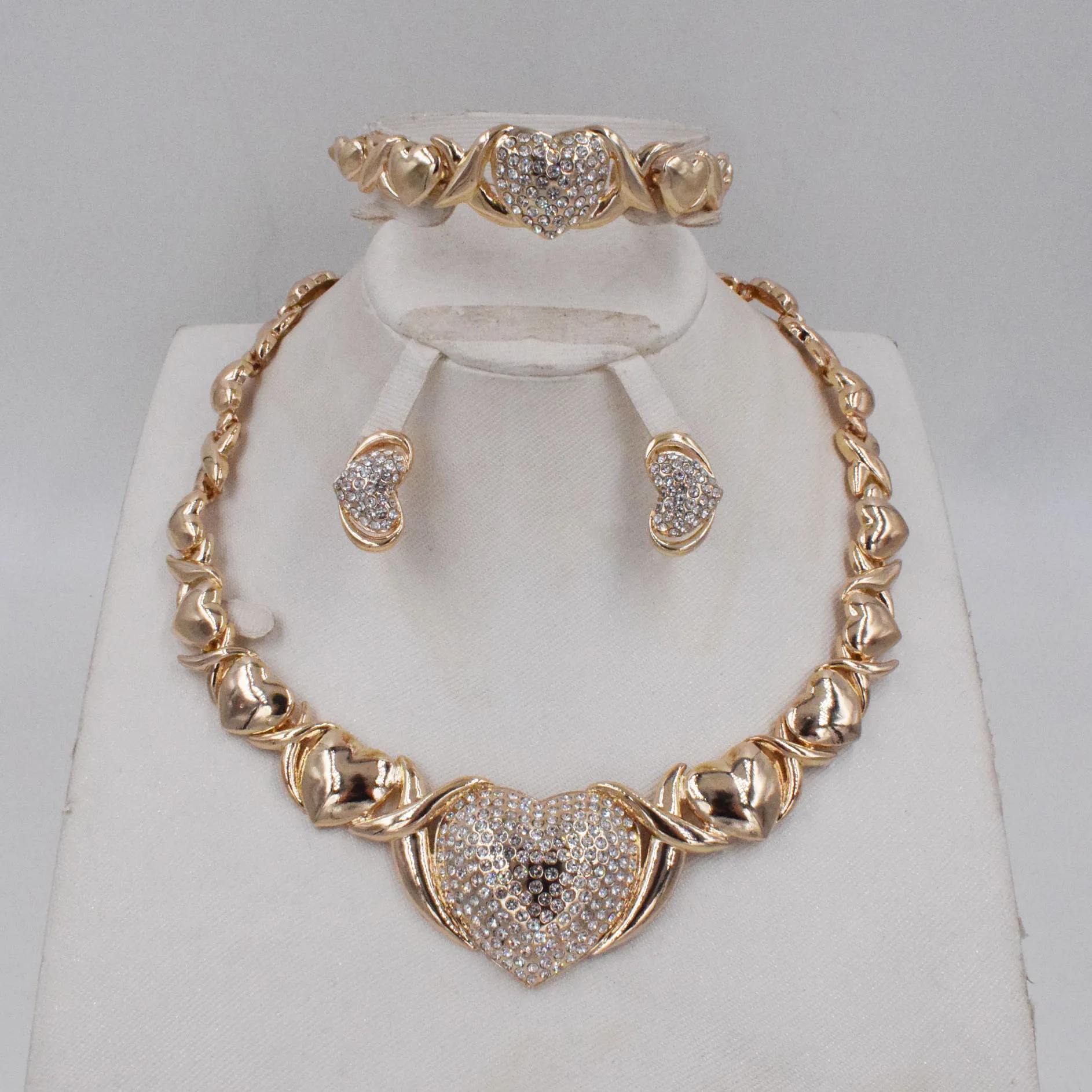 2020 New Fashion Dubai Jewelry Sets Elegant line Crystal Costume Nigerian African Beads Design | Украшения и аксессуары